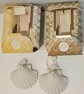 2 Margaret Furlong Angel Ornaments Porcelain Seashell 1998-99 Special Editions - Picture 1 of 7