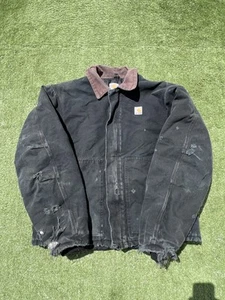 Vintage Carhartt J02 Jacket Mens XL Distressed Workwear Canvas Grunge 90s - Picture 1 of 12
