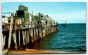 Postcard Old Cape Cod Wharf Massachusetts MA UNP - Picture 1 of 2