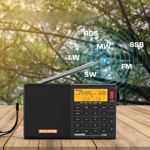 AM/FM/SW/MW SSB AIR RDS Full Band Portable Radio with Multifunction Deep Sound - Picture 1 of 14