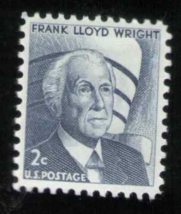 US. 1280. 2c. Frank Lloyd Wright, Prominent American. MNH. 1966 - Picture 1 of 1