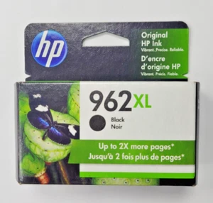 Original HP Neu 962XL Hohe Reichweite Schwarz Drucker Tintenpatrone Ablaufdatum 2023 - Bild 1 von 3