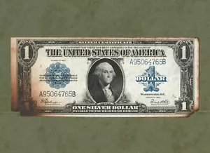 1923 $1 ONE DOLLAR “HORSE BLANKET” SILVER CERTIFICATE LARGE NOTE - Picture 1 of 2