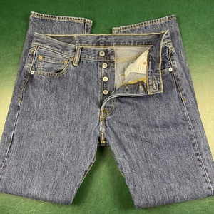 Levis 501 Button Fly Jeans Men’s 30x30 Medium Wash Workwear Western Rodeo - Picture 1 of 7