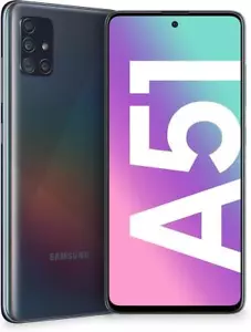 Samsung Galaxy A51 6,5'' 128GB 4GB schwarz WiFi Handy entsperrt D1 - Bild 1 von 4