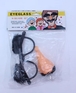Disfraz Divertido De Colección Bigote Negro Cejas Nariz Grande Gafas Halloween Disfraz - Imagen 1 de 5