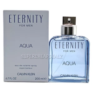 Eternity Aqua by Calvin Klein for Men 6.7 oz EDT Spray NIB AUTHENTIC - Picture 1 of 4