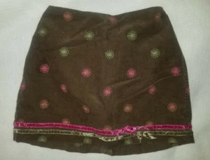 Girl's Cottontail Originals Brown Embroidered Skirt Size 5 - Picture 1 of 3