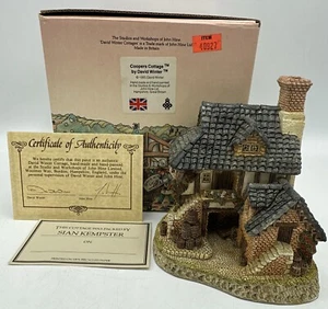 David Winter Cottages Coopers Cottage Miniature Vintage 1985 Collectible COA - Picture 1 of 6