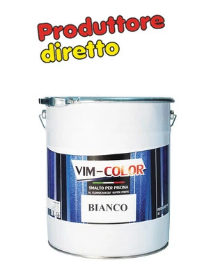 Vim Color Vernice Smalto Per Piscina Al Clorocaucciu' Colore Bianco Kg 8 (56 M²) - Immagine 1 di 4