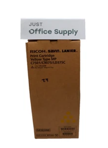 Genuine Ricoh Savin Lanier 841360 Yellow MP C7501 Print Cartridge F. Shipping - Picture 1 of 9