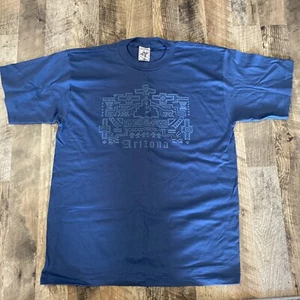 Vintage 90’s Sedona Arizona Western Aztec T-Shirt Blue Size XL Alore Made In USA - Bild 1 von 7
