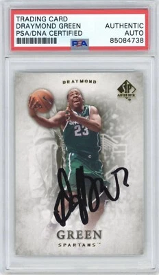 Draymond Green 2012-13 SP Authentic Autographed Rookie Auto #33 Michigan St PSA - Image 1 of 2