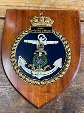 UK Naval Careers Service Wood Crest Plaque Ex Tower of London