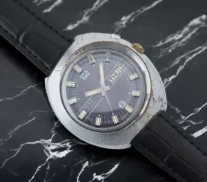 Vintage asymmetry SLAVA 2427 27 jewels soviet USSR men's automatic dress watch - Picture 1 of 15