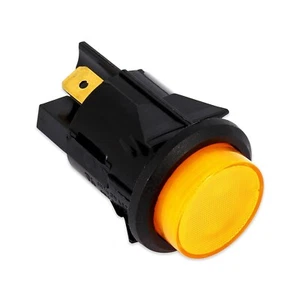INTERRUTTORE BIPOLARE LUMINOSO GIALLO TONDO 16A 250V ø 25 mm 4 CONTATTI - Foto 1 di 1