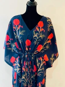 Plus Size Kaftan Dress,Last Minute Gifts For Daughter,Maternity Gown,Hand Block - Picture 1 of 4