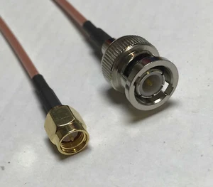 BNC Male to SMA Male RG316 Coax Cable Jump 50 ohm Coax Cable PICK YOUR LENGTH US - Picture 1 of 3