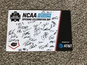 Florida Gators Baseball 2018 College World Series Team Signed Poster #6 - Picture 1 of 2