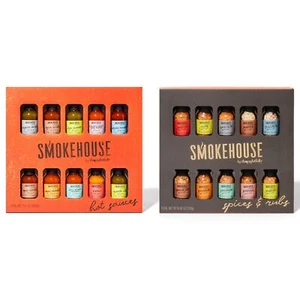 Smokehouse by Thoughtfully, Gourmet Grilling Spice Set and Hot Sauce Gift Set... - Picture 1 of 9