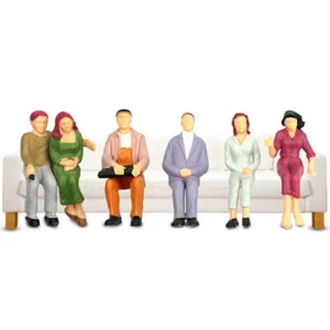 100x Random Mixed Painted Model Trains People Seated Passengers Figures OO Gauge - Picture 1 of 8