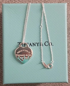 Tiffany & Co. Herz Splash Anhänger 925 Silber Halskette mit Box - Bild 1 von 2