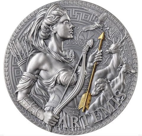 2023 Cameroon ARTEMIS Great Greek Mythology 3 Oz Silver Coin 3000 Francs Cover