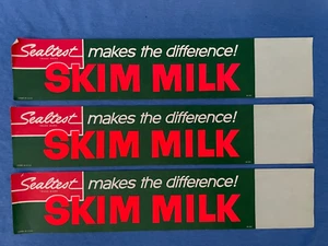 Vintage 1960s SEALTEST MILK Store In-Store Pricing Signs (3) NOS Litho Paper USA - Picture 1 of 7