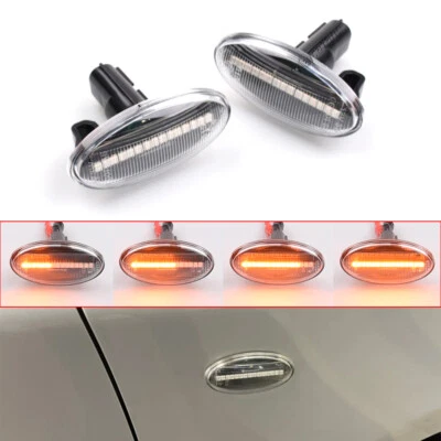 Clear For Subaru Forester Impreza 2008-2019 LED Sequential Side Marker Light - Image 1 of 4