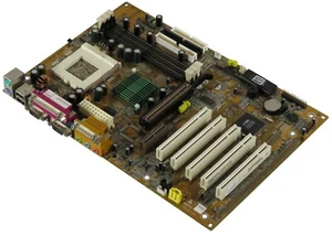 Mainboard Biostar M6VCG Rev:1.2 Socket 370 SDRAM ATX VIA VT82C694X 5xPCI - Picture 1 of 3