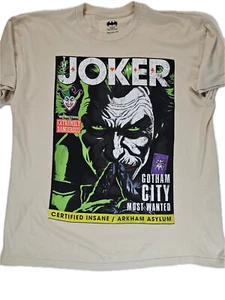The Joker DC Comics T-Shirt Uomo 2XL Beige Stile Vintage Villain Graphic Tee NUOVO - Foto 1 di 5
