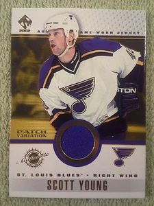 2001-02 Private Stock SCOTT YOUNG Game Gear Patch Variation St Loius Blues - Picture 1 of 2