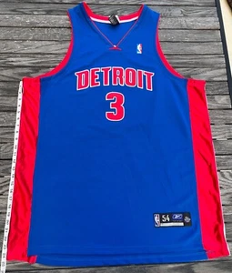 Vintageš„ Reebok NBA Detroit Pistons Ben Wallace Sewn Jersey Size 54 HOF - Picture 1 of 24