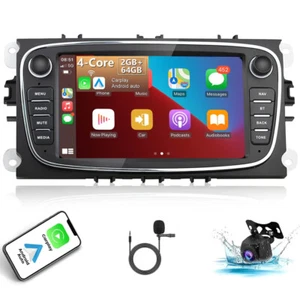 Für Ford Galaxy Focus MK2 Mondeo C S Max Android 13 Autoradio Carplay NAVI + Kam - Bild 1 von 15
