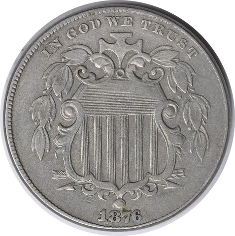1876 Shield Nickel VF Uncertified #116 Cover