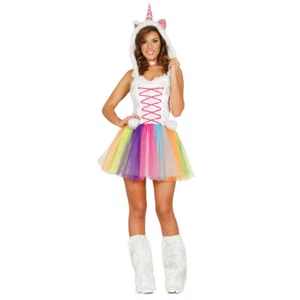 Einhorn-Kostüm Märchenkostüm Unicorn Fabelwesen Damenkostüm Einhorn XS-S 36-38 - Bild 1 von 2