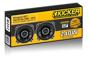 Peugeot 807 Rear Door Speakers Kicker 6.5" 17cm car speaker upgrade 240W - Picture 1 of 1