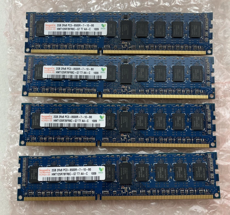 SERVER RAM Hynix 8GB (4x2GB) PC3-10600 DDR3-1333MHz ECC Registered CL9 240-Pin - Image 1 of 1
