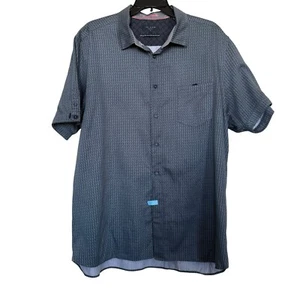 Ted Baker Men’s Sz 7(3XL) Short Sleeve Blue Geometric/Stripe Print Shirt - Picture 1 of 7
