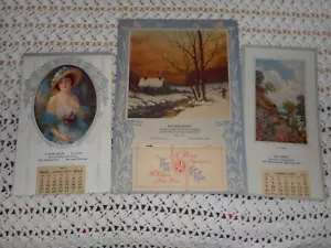 3 Vtg MARINETTE WI Calendars/MALMSTADT'S/J.CADIEU & SON/THE VARIETY/'24-'27-'41 - Picture 1 of 15