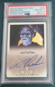 2002 Rittenhouse Star Trek Nemesis RON PERLMAN Viceroy NA2 AUTO PSA 10 GEM MINT - Picture 1 of 2