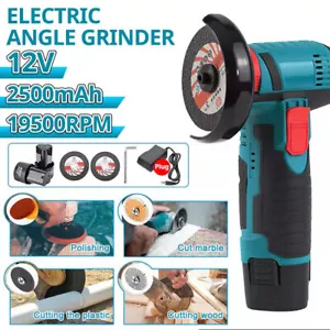 Mini 12V Cordless Angle Grinder Brushless Cut Off Polish Grinding Tool + Battery - Picture 1 of 18