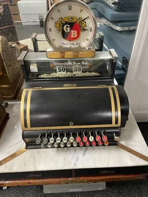 Letrero de reloj iluminado para caja registradora Griesedieck Foto 1 de 4