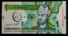 ðŸ’µ 2017 Turkmenistan 1 Manat Banknote World Paper Money Unc Currency Bill 1 Note