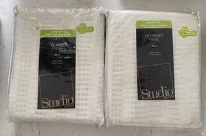 NEW 50 x 63” JCP Home Studio Ivory Multi Grommet Curtain Panels (2 Panels Total) - Picture 1 of 5
