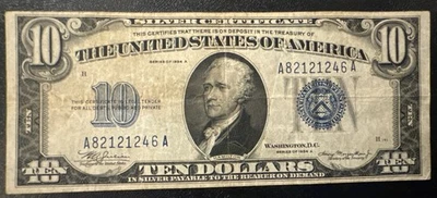 🔥1934 A $10 Ten Dollar Silver Certificate  Blue Seal Note💥 - Image 1 of 2