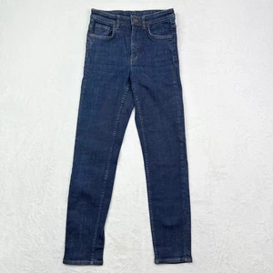 COS High Rise Skinny Fit Cropped Leg Dark Wash Denim Jeans Womens Size 25 Waist - Picture 1 of 10
