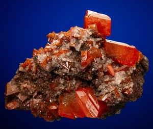 Miniera di nuvole rosse di Wulfenite, montagne di Trigo, contea di La Paz, Arizona 2113-3290 - Foto 1 di 6