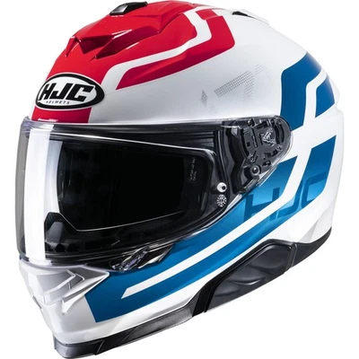 Motorrad Helm S - HJC i71 Enta - Integralhelm weiß-blau-rot - Bild 1 von 3