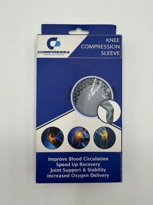 Soporte de manga de compresión de rodilla Compressa gris nuevo en caja Foto 1 de 2